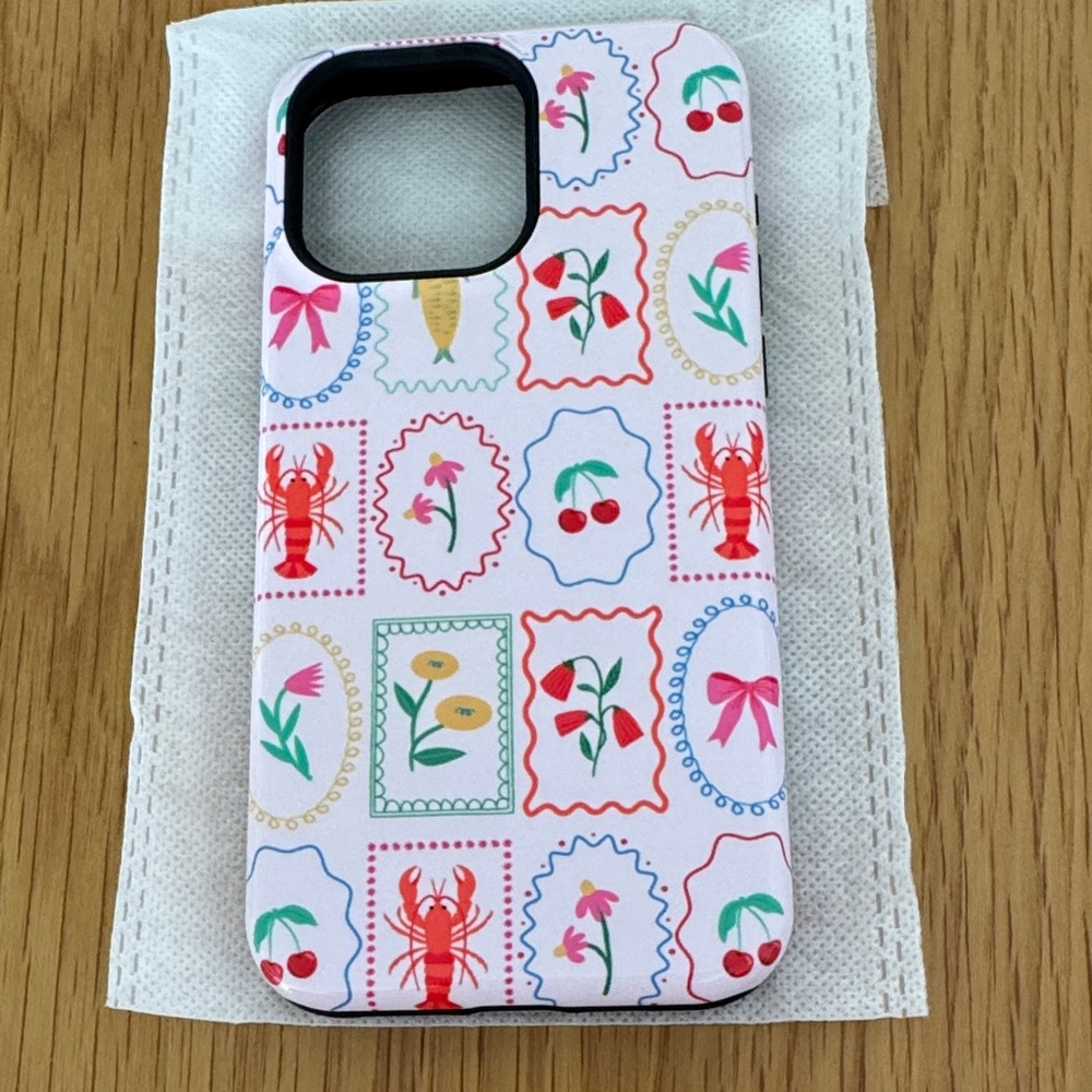 Coconut Lane Dolce Vita Patterned iPhone 15 pro max Case with Lobster